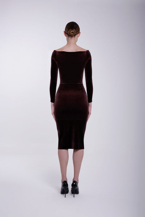 SILVERIA VELVET DRESS