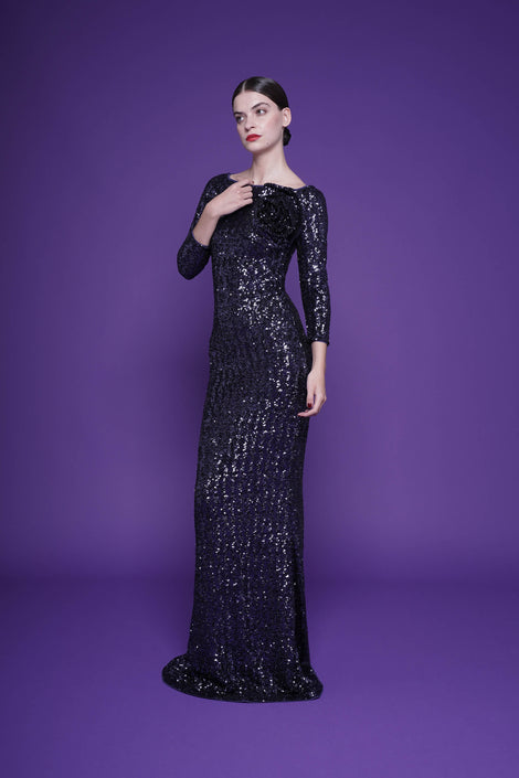 NYOKO SEQUINED GOWN